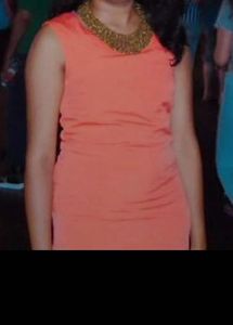 Vero Moda Satin Peach Dress