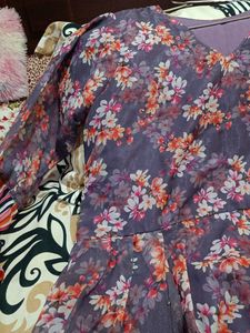 A Line Frock With Plazzo