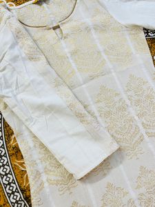 Golden Zari Work kurti