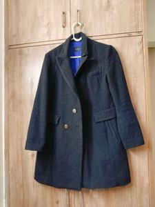 Long Woolen Black Coat For Winter