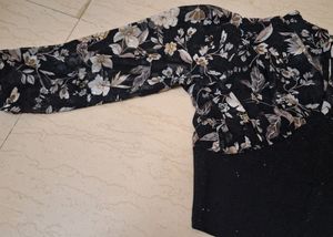 Black Partywear  Crop Top