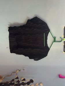 Black Fancy Crop Top