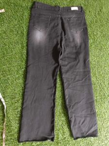 Straight Jeans Unisex Jet Black