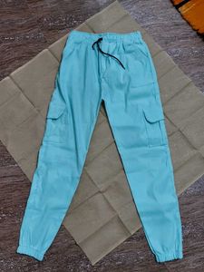 Sea green Cargo Joggers