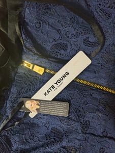 ❤️‍🔥Corset Navy Blue Lace Peplum Dress❤️‍🔥