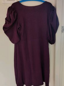 Dark Purple Flared Dress