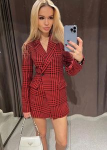 ZARA Houndstooth Blazer Dress with inbuilt skort.