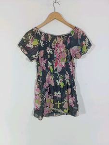 Black Printed Casual top (Women)