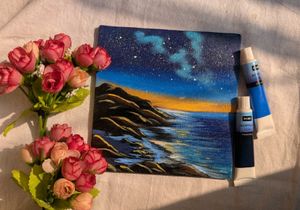 Mini Midnight Coastal Painting