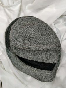 Grey Newsboy Cap