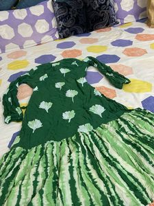 Green Printed Dress