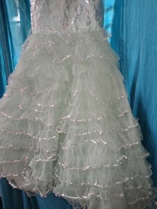 Light Blue Tiered Tulle Dress