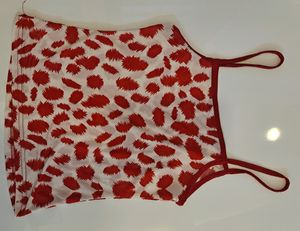 Unused White And Red Stretchable Inner