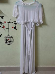 White Strap With Over Coat