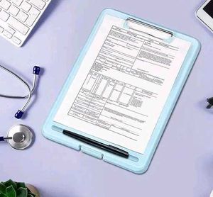 Light Blue Clipboard with Storage