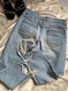Capri Torn Denim Jean