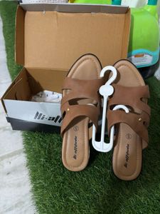 Hi-altitude Brown Slide Sandals - Size 5
