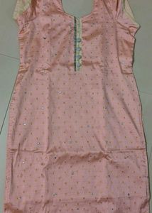 Peach Color Silk Kurta