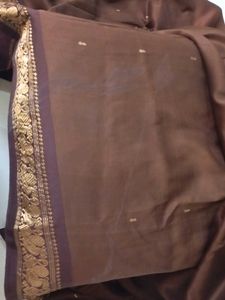 Brown &amp; Gold Traditional Sari