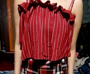 women 2 way wear crop top