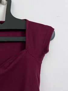 Burgundy Bodycon Mini Dress