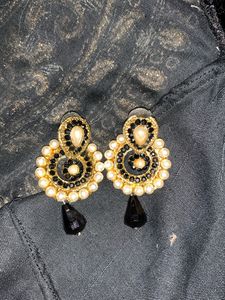 Black Ethnic Earrings &amp; Pendent
