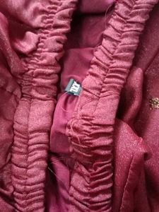 Burgundy Embroidered Salwar Kameez