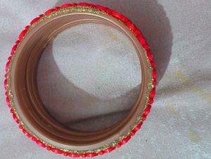 Set of Pink Flower Bangles