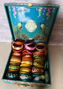 Wooden Colorful Bangle 19 Sets