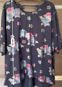 Blue, Half Sleeve Top