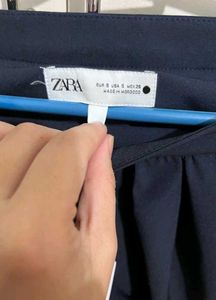 Zara Navy Blue Mini  Ballon Skirt