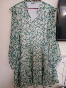 Flower Print Short Mini Dress
