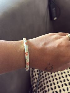Bangle with Floral Design, Turquoise and Pin