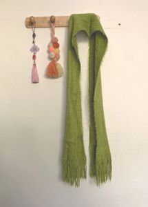 Green Fuzzy Scarf