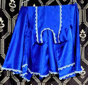 Royal Blue Embroidered Sarara Kameez Set