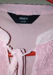 MAX Textured Band Collor Three Quarter Sleeves