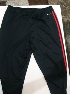 Adidas Black &amp; Red Striped Track Pants