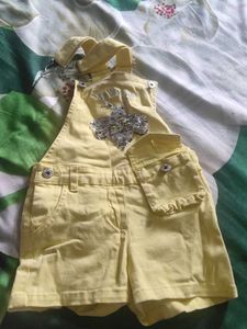 Yellow Denim Overalls Dungree