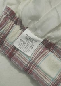 A White-red Checked Skirt.