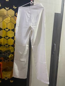 Shein White Flared Pants
