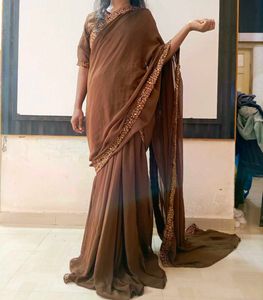 Designer Gown Saree 🤎