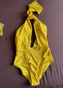 Neon Swimsuit With Sarong