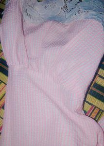 Korean Pink Lace Top