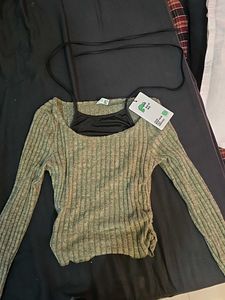 Olive Halter Neck Top