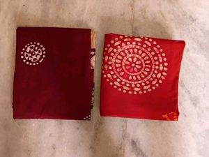 Set of 2 Red and Maroon SHAWLS
