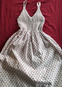 Heart Print &#39;A&#39;  Line Dress