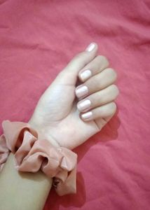 Peach Silk Scrunchie