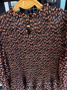 Pleated Floral Top