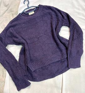🎁Buy1 Get1 Free Purple Textured Knit Sweater A