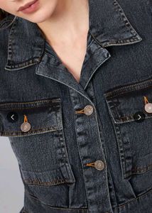 Denim Button-Down Dress